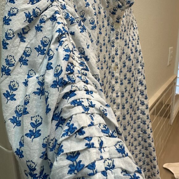 Erica Wilson (iykyk) Floral Airy Blockprint Blouse - Picture 4 of 5